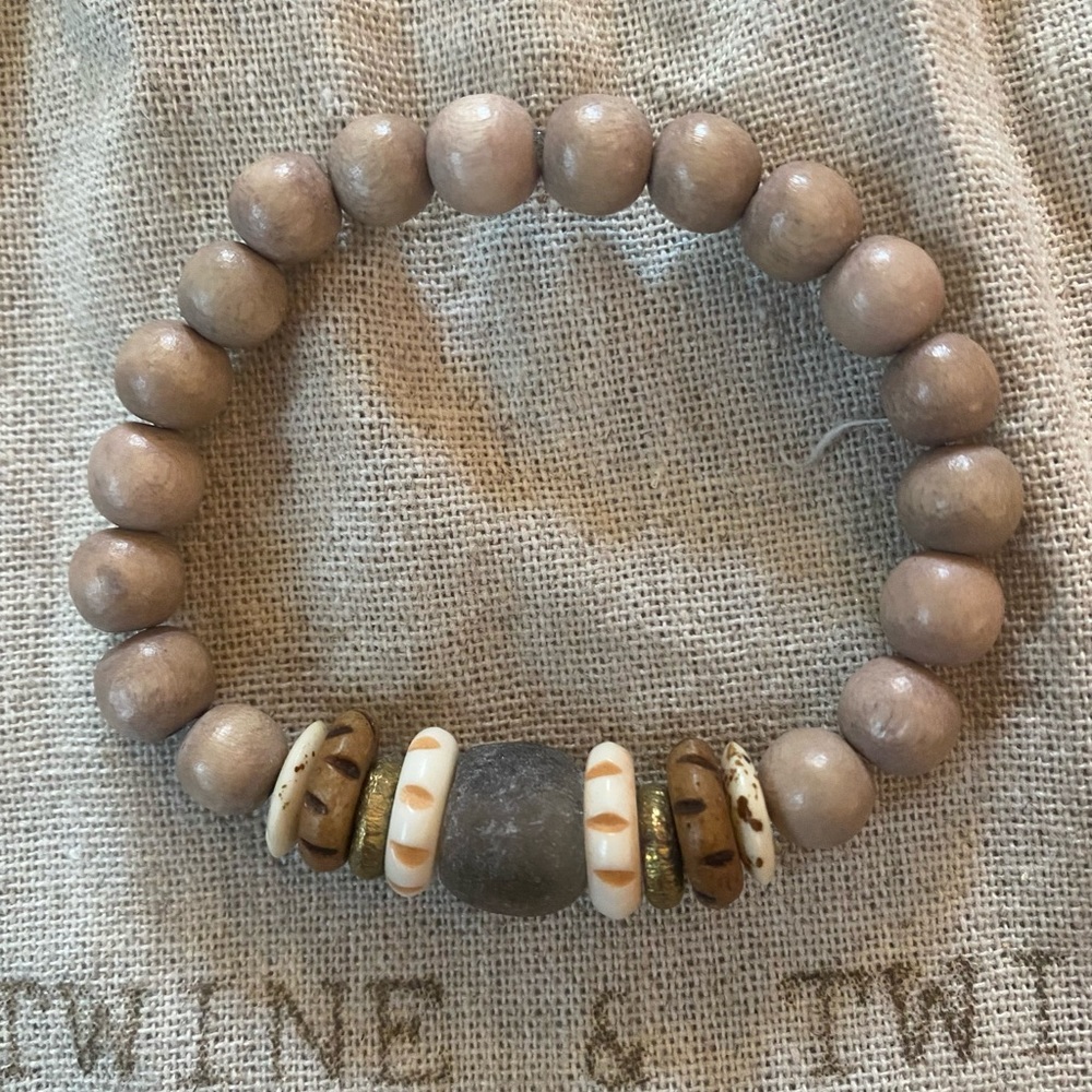 Twine & Twig Stacking Bracelet- Warm Neutrals - Picture 2 of 5